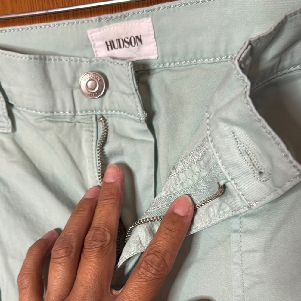 Hudson Lt Sage Cargo Pants wide leg Sz 27 - Picture 3 of 10